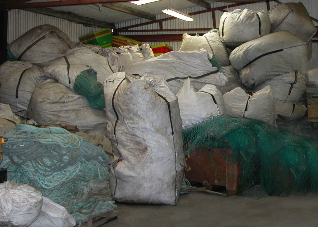 Discarded fishing nets are collected and stored by BIM for reuse